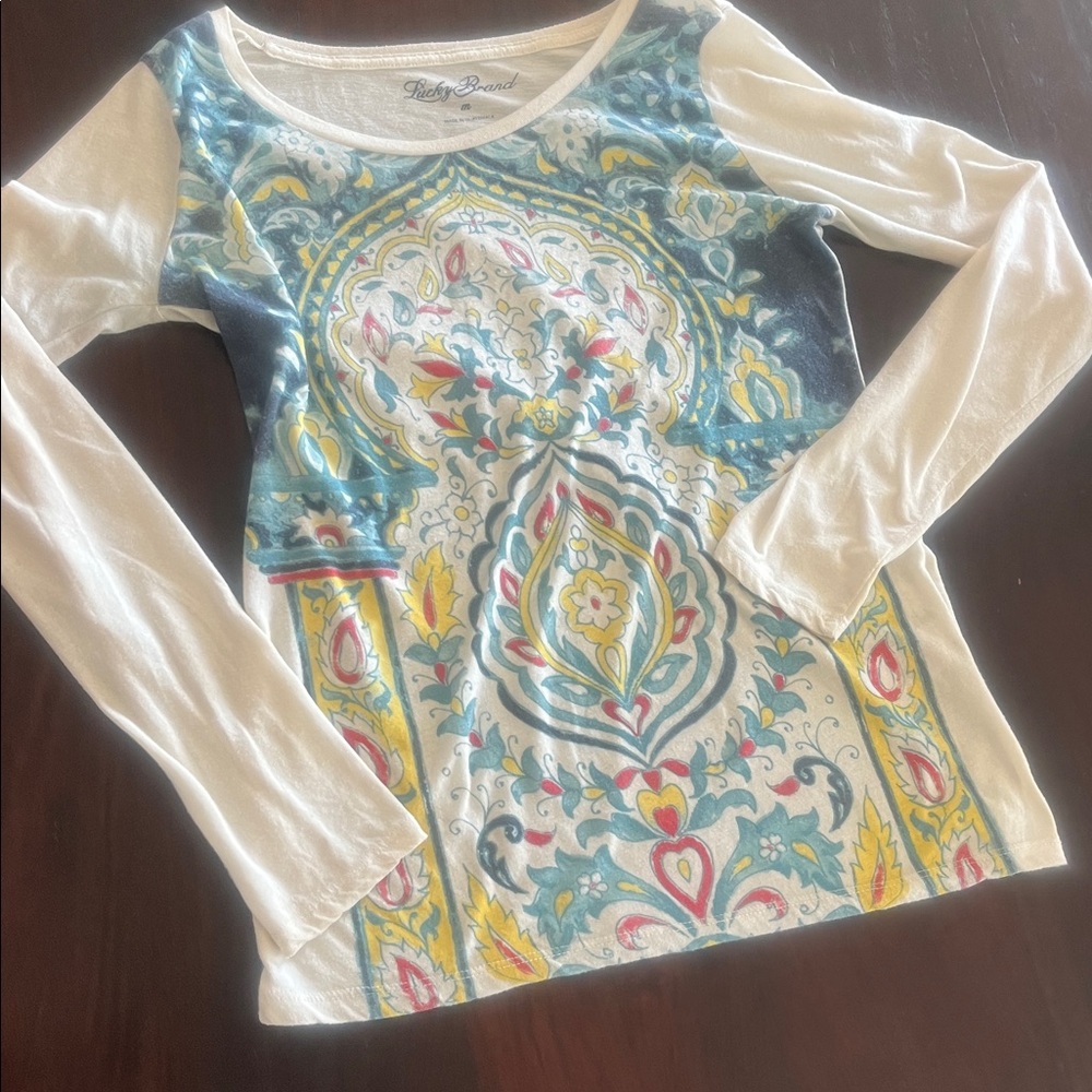 Lucky Brand Multicolor Long Sleeve Tee - Picture 3 of 4